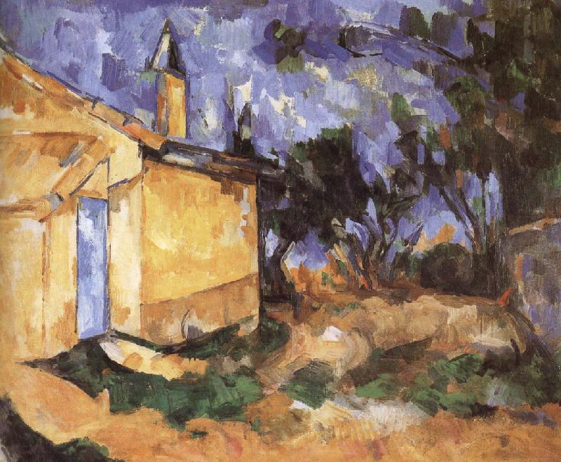 Paul Cezanne dorpen Norge oil painting art